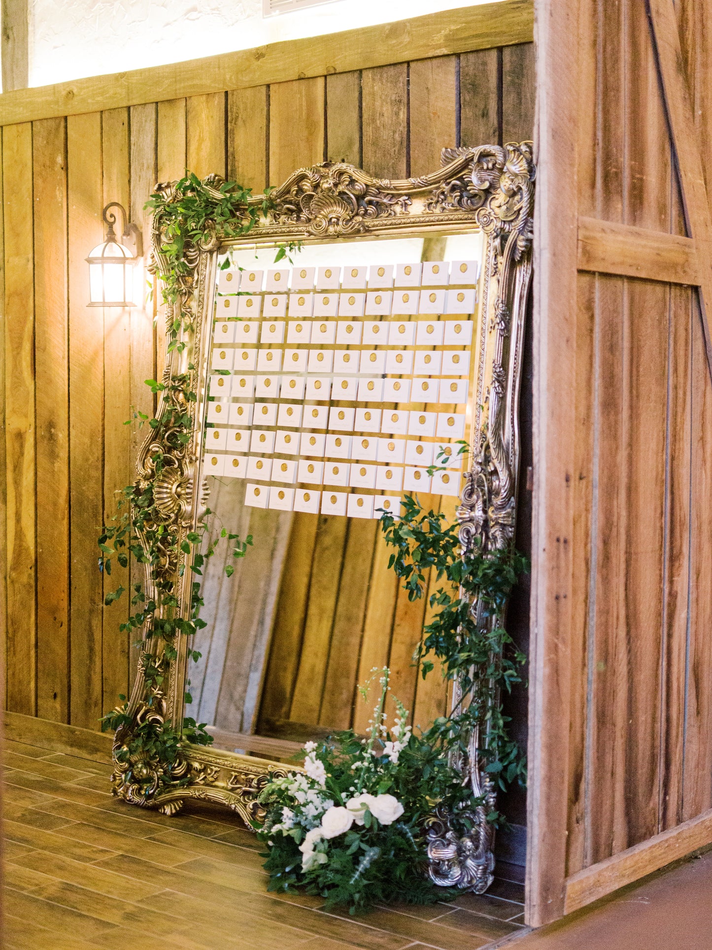 Flat Escort Cards with Wax Seal Table Number