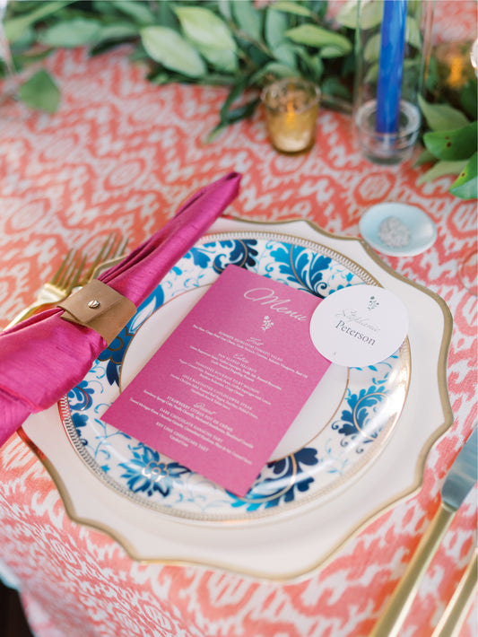 Colored Menu with White Ink Printing