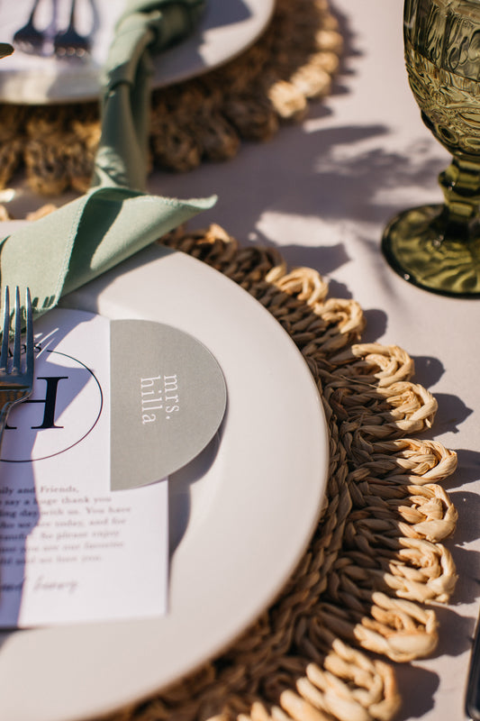 Half Circle Place Card