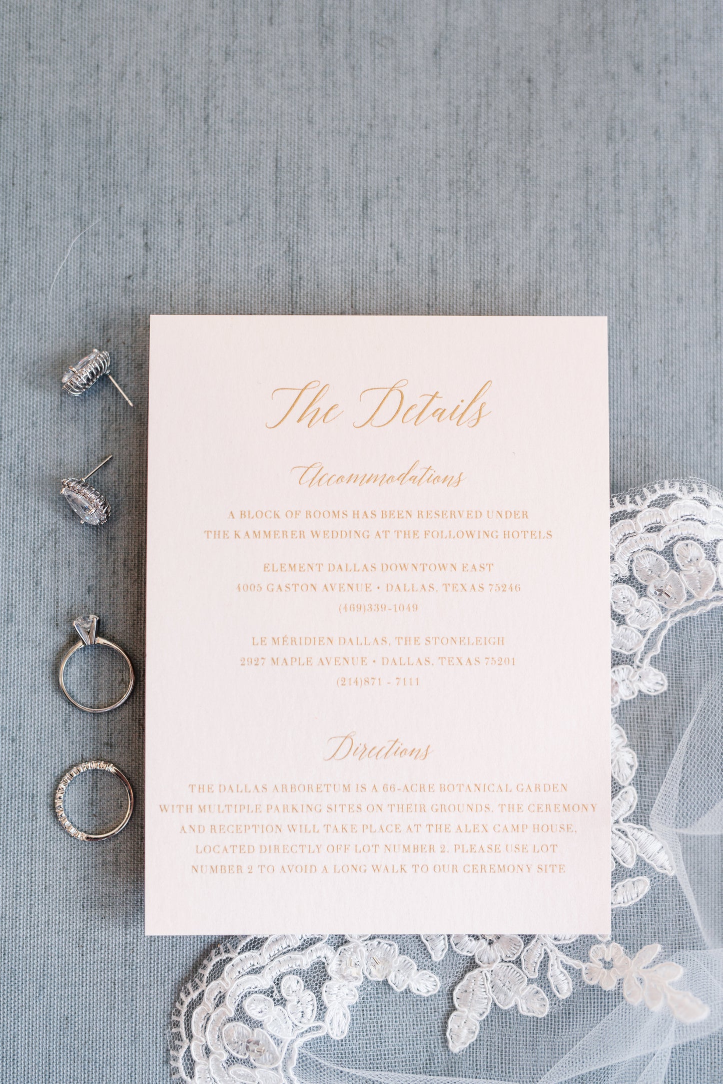 Gold Thermography Invitation with Watercolor Florals