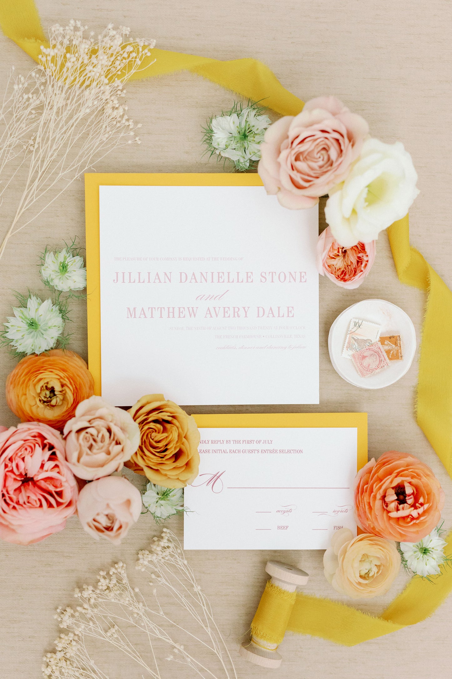 Bright, Square Invitation Suite