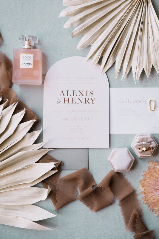 Arch Shaped Invitation Suite